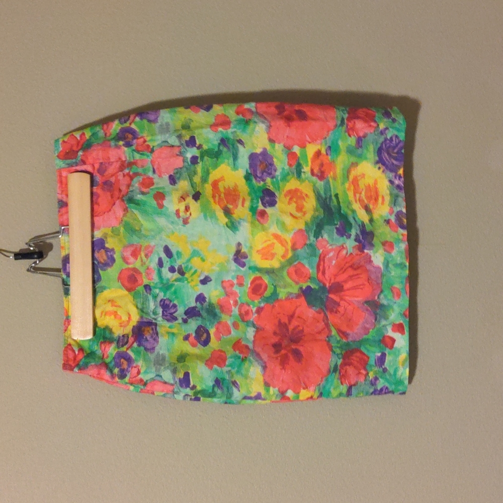 Paul et Duffier vintage floral skirt, size 6